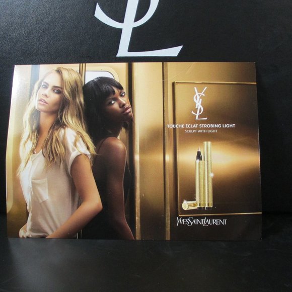 YSL YVES SAINT LAURENT TOUCHE ECLAT STROBING LIGHT SCULPT W LIGHT SAMPLE CARD x5 - Picture 3 of 3